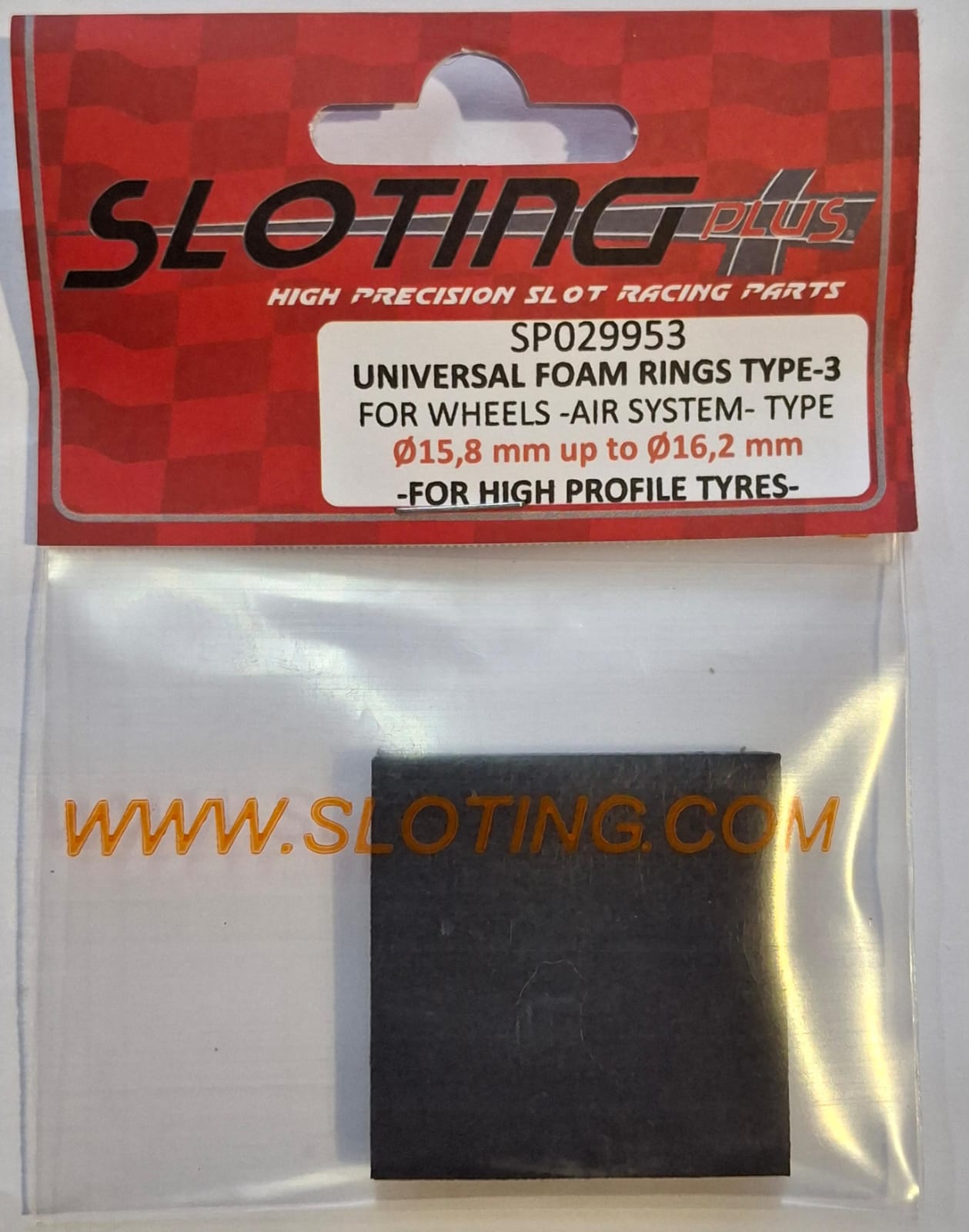 SP029953 - Sloting Plus - Universal Foam Rings Type-3 for Wheels - Air System- Type Ø15,8mm up to Ø16,2mm (High Profile Tyres) - Image 2