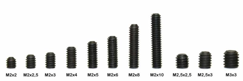 SP152307 - Sloting Plus - Grub Screw Allen M2 x 10mm (x20) Use Tip or Allen Wrench of 0,9mm - Image 3