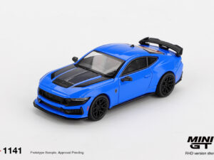 MGT01141-R - Mini GT - 1:64 Ford Mustang Dark Horse 2024 Grabber Blue (7cm Long)